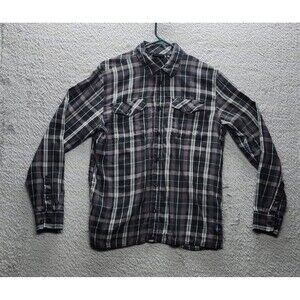 Vans Flannel Long Sleeve Button Up Plaid Men's Size Medium Shirt